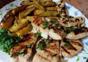 صدور الدجاج المشوية