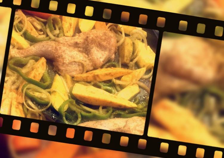 صينية الدجاج المشويه