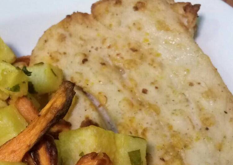 ستيك دجاج مشوي متبل