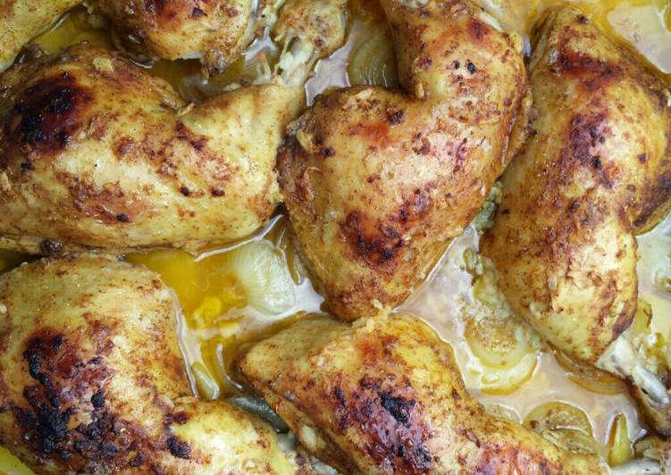 صينية دجاج مع عصير الحامض بالفرن طعم خيااااال ☺☺😋😋😋😋😋😋😋