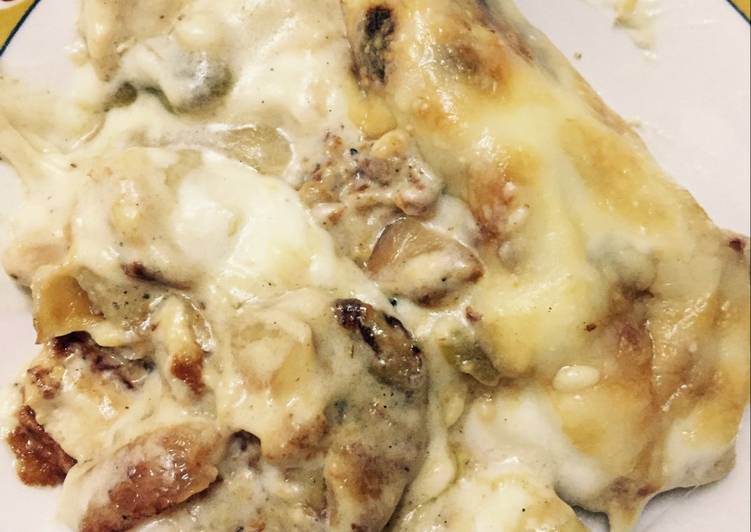 تبسي خضار بصدور دجاج بالبشاميل والجبن