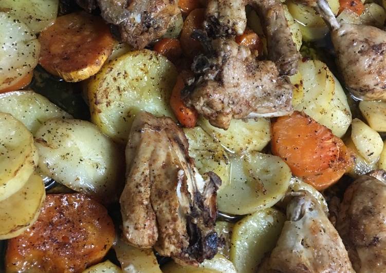 صنيه البطاطا مع الدجاج🐓🍗