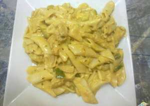 باستا الدجاج بكريمة الطبخ