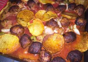 صينية بطاطا بكفتة الدجاج💞