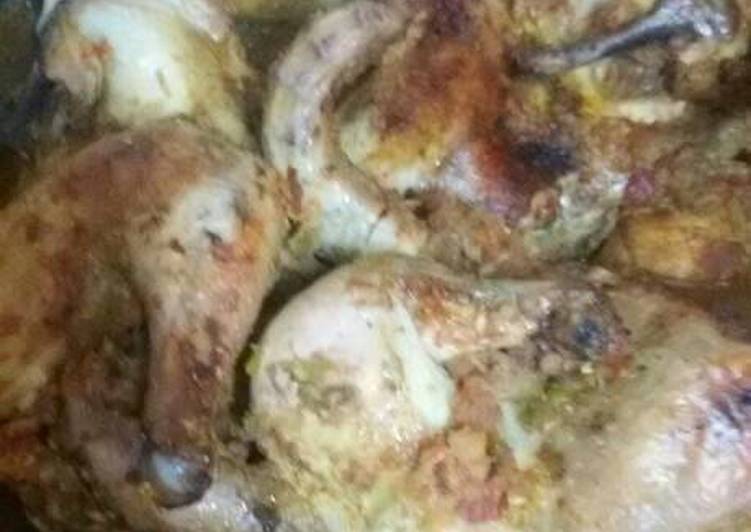 فراخ بالبصل والطماطم تحفففة