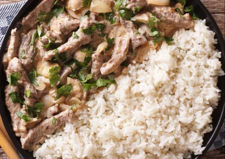 دجاج بالكريمه مع الرز