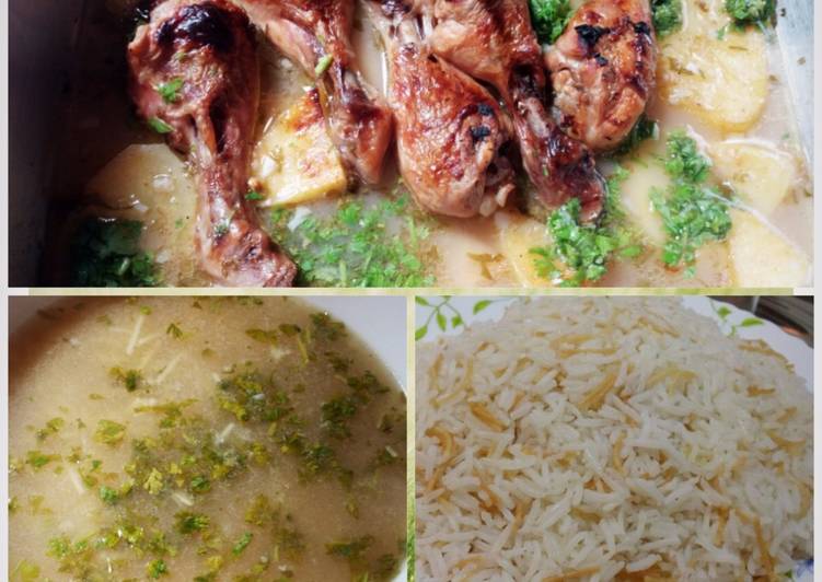 دجاج بالحامض والثوم والكزبرة