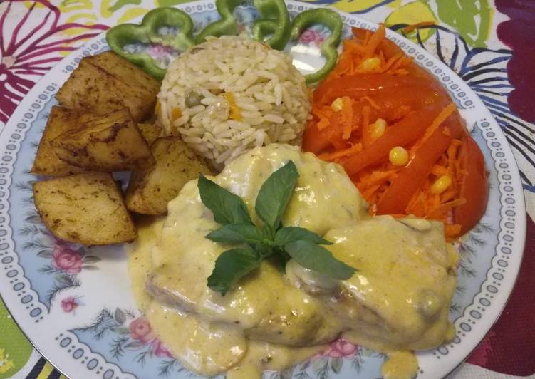 دجاج بالفطر chicken mushroom