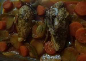 ايدام دجاج مشوي بالفرن