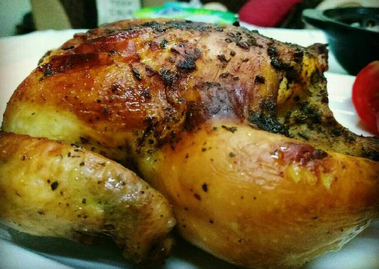 دجاج مشوي بالكزبرة والثوم