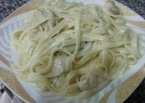 فوتشينى بالفراخ والمشروم