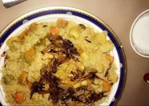 مقلوبة الدجاج بالخضار