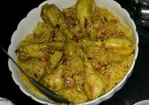 كبسة مع الدجاج