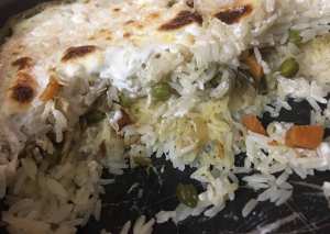 صينية رز بالدجاج والخضار