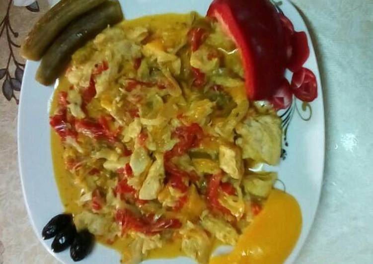 فاهيتا دجاج بالكريمة