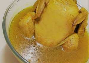 الدجاج المسلوق