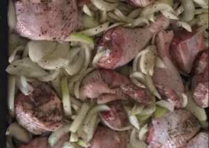 صنية البصل مع الدجاج🍗