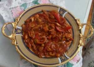 فراخ مشوية ببوريه الطماطم