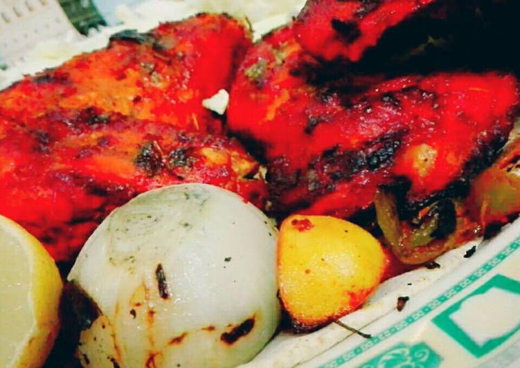 دجاج تندوري مشوي على الفحم