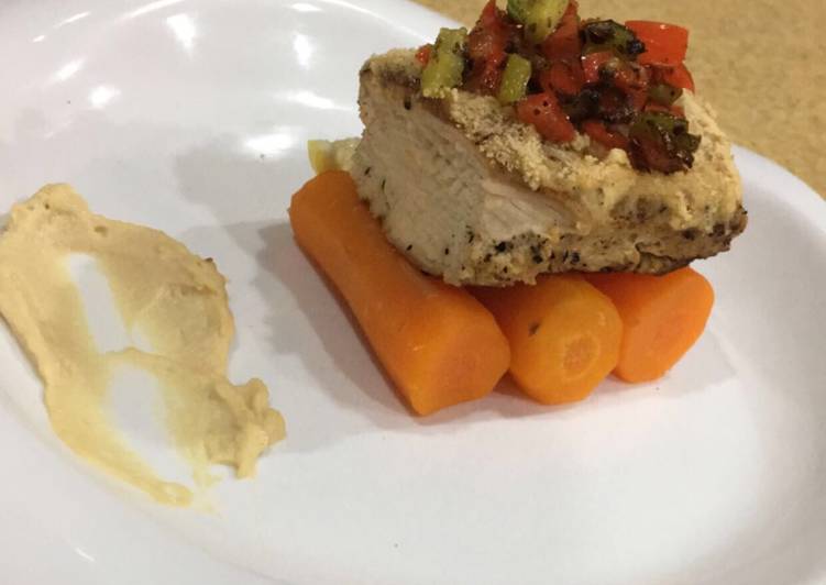 صدر الدجاج بالجزر وصوص الحمص