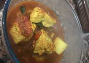 مرقة الدجاج الحارة مع الارز