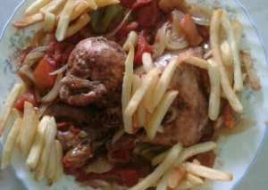 دجاج مشوي بالسلطة الهندية