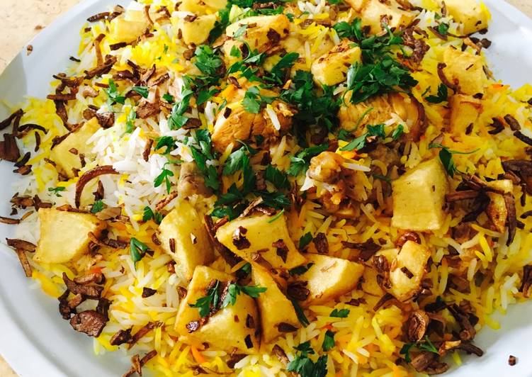 برياني دجاج بطريقتي