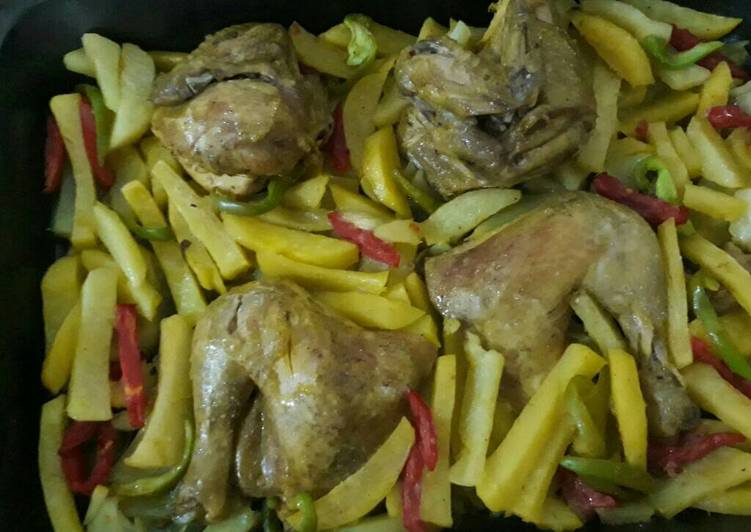 دجاج بالفرن بسهولة وسرعة