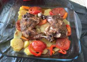 صينية دجاج بالخضار 🍗