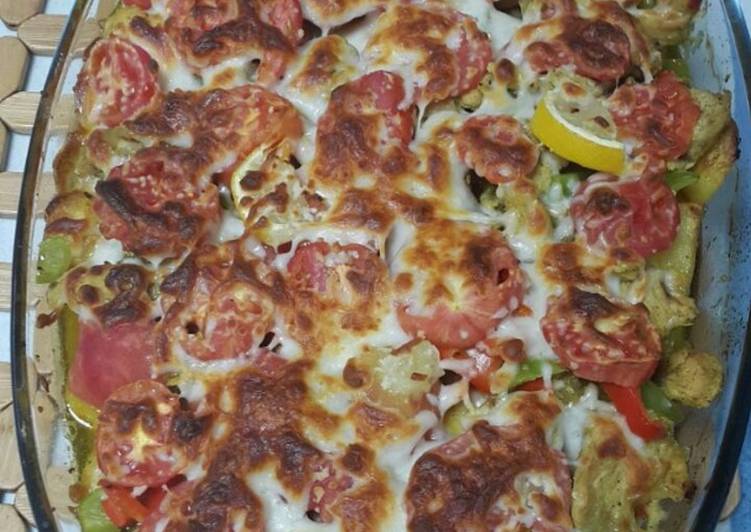 صينية بطاطس بصدور الدجاج