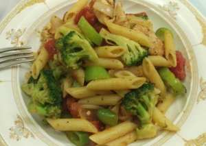 باستا الخضار والدجاج(وصفات ريجيم)