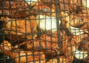 جاج مشوي على الفحم