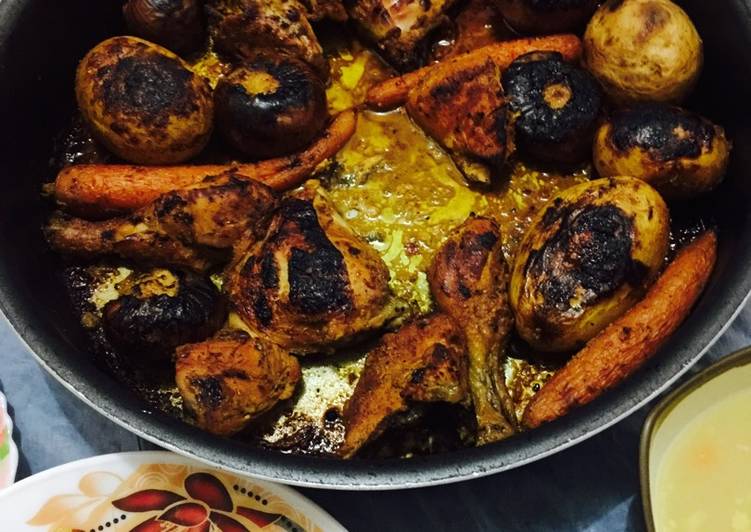 دجاج مشوي مدخن😍😋😋