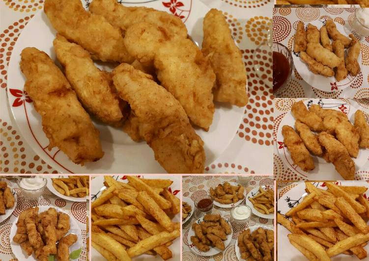 اصابع الدجاج المقلية (زنجر)