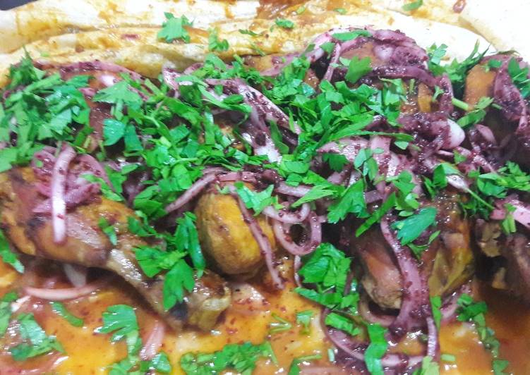 دجاج بالخلطة التركية الحارة