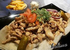 صحن شاورما الدجاج