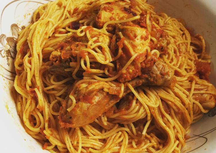 مكرونة بالدجاج