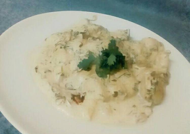 دجاج بالقشطة