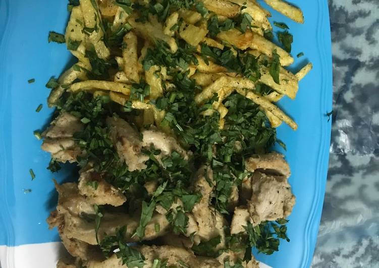 دجاج بالطحينة والليمون