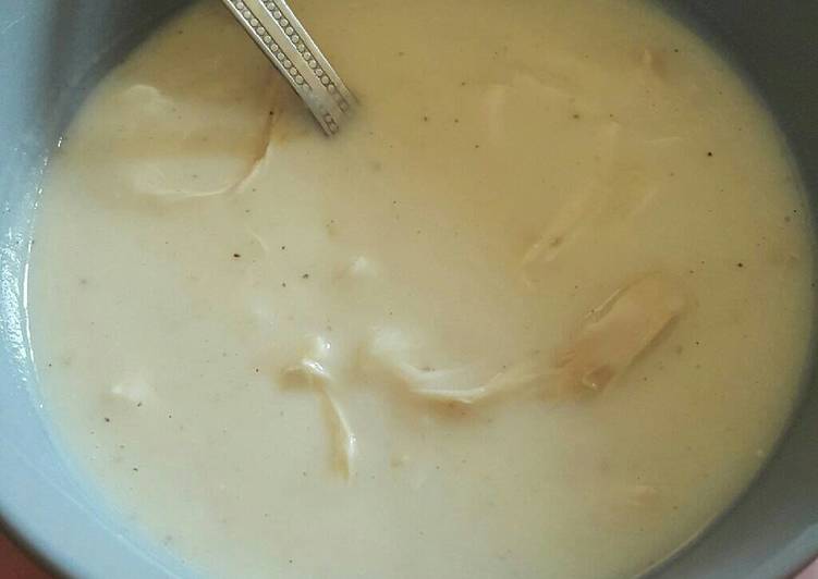 شوربة كريمة الدجاج من مطبخى