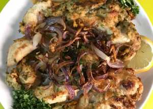 دجاج بالبصل