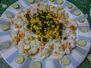 Macédoine : Riz, Thon, maïs et cornichon