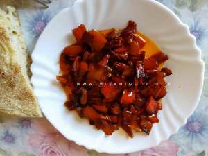 Poivron rouge grillé à l'huile d'olive