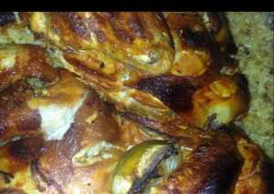 دجاج متبل بالفرن