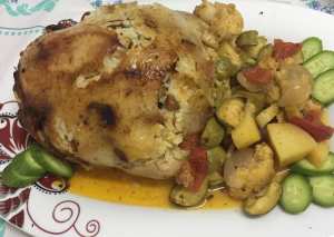 دجاج محشي بالرز محمر