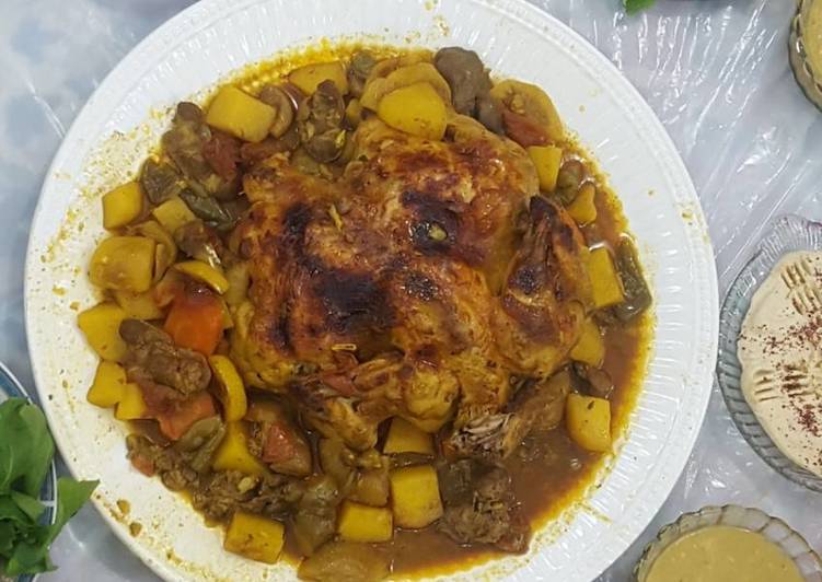 دجاج مشوي بالفرن