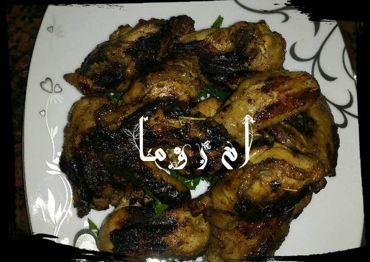 دجاجة شيش مشوية 👍