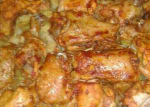 دجاج بالخضار