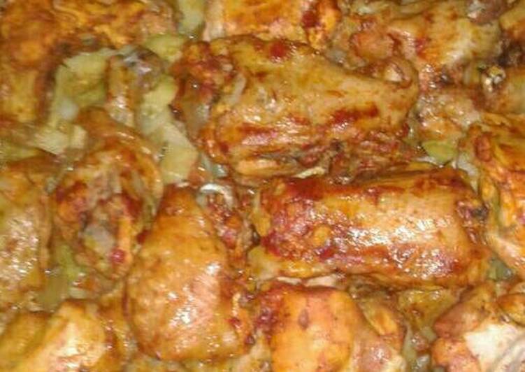 دجاج بالخضار