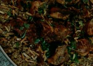 فريكه مع الدجاج المحمر